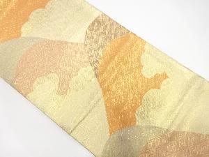 佐賀錦山並みに霞模様織出し袋帯